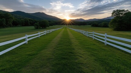 Scenic Pathway at Sunset