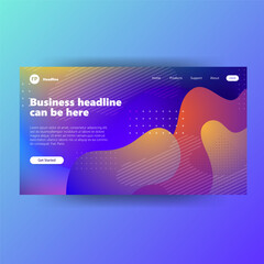 Fototapeta premium Modern Business Headline Webpage Design