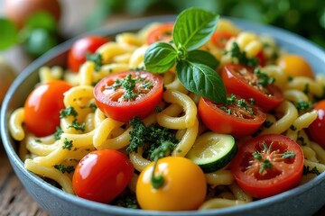 Tagliatelle Salad with Vegetables and Herbs