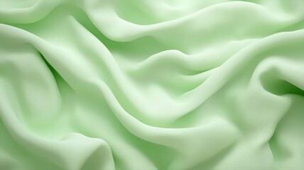 Obraz premium Pale Green Fabric Drapes: Smooth Texture and Subtle Waves
