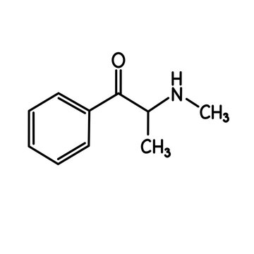 Chemical structure of methcathinone