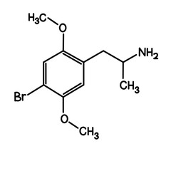 Fototapeta premium Chemical structure of DOB
