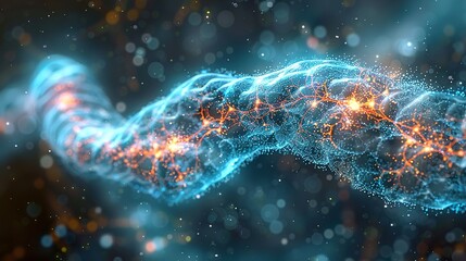 neurons and synapse like stuctures depicting brain  
