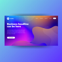 Fototapeta premium Modern Business Headline Website Template