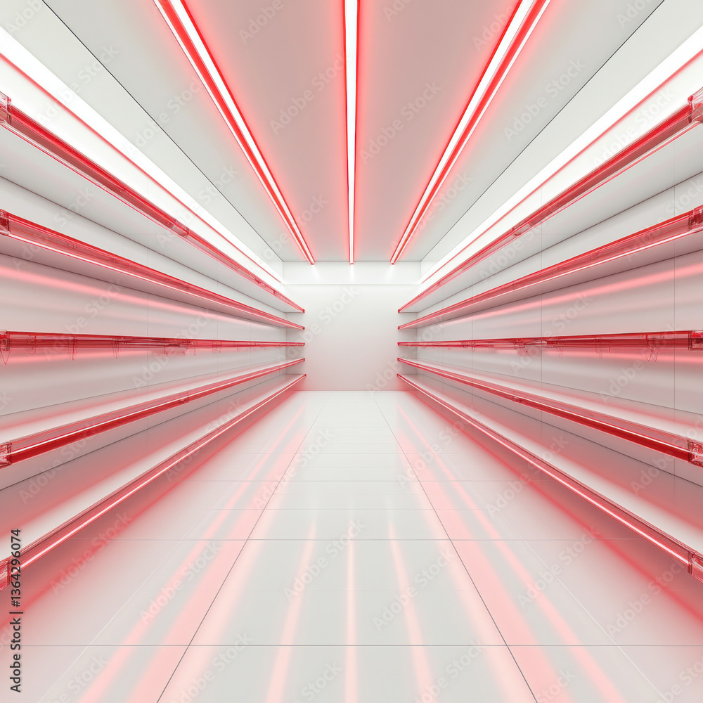 Poster abstract subway tunnel and station with motion blur, speed, and light creating a sense of fast movem