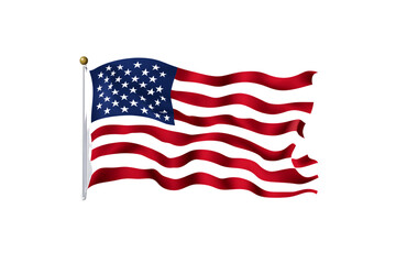 Fototapeta premium United States Flag Transparent Background – Patriotism, Country, National Symbol
