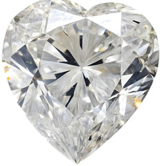 Heart-Shaped Diamond: Sparkle & Shine isolated on transparent background