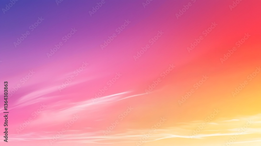 Poster Abstract gradient transitioning seamlessly from vibrant red to soft violet creating an elegant and serene background