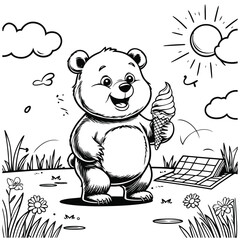 Funny Bear with a Big Smile