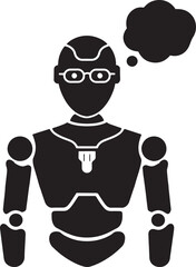 AI assistant silhouette vector design illustration