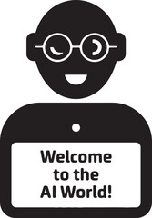 AI assistant silhouette vector design illustration