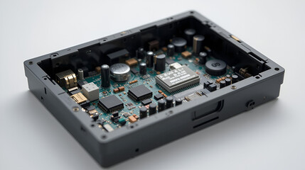 Dark aluminium enclosure for electronics projects