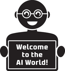 AI assistant silhouette vector design illustration