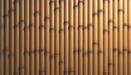 Fototapeta premium Bamboo background texture with natural patterns in warm tones 