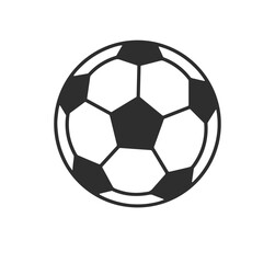 Fototapeta premium Black and white soccer ball illustration on a plain background 