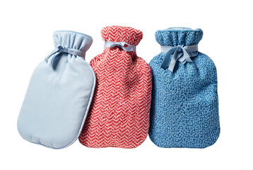 Hot water bottles with covers for soothing relief