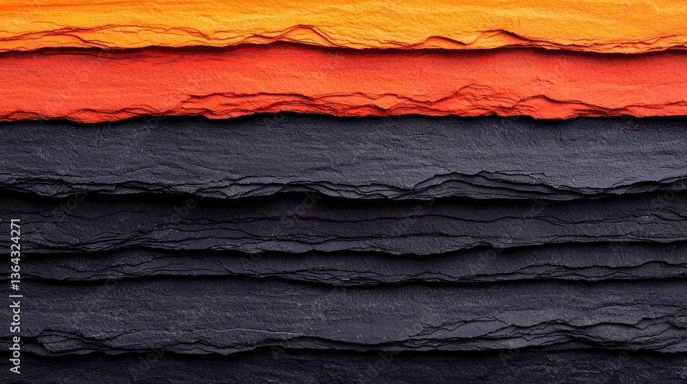 Aufkleber Stacked Layers of Colorful Slate Stone Texture Background  for Design Projects