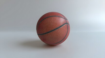 Obraz premium Close-Up View of a Textured Basketball on a Soft Background