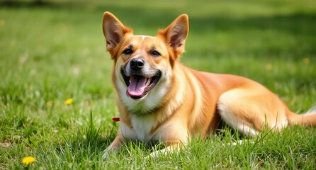 Happy Dog Smiling &ndash; Cute Pet Portrait for Stock Use.