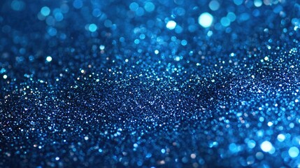 Shiny Blue Glitter Flakes Texture – Festive Holiday Abstract Background
