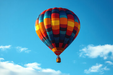 Naklejka premium Colorful hot air balloons floating high in the sky for an adventurous flight