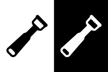 Bottle Opener Silhouette Vector  High-Quality Black & White Icon.