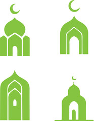 Beautiful Islamic icon design with white background 
