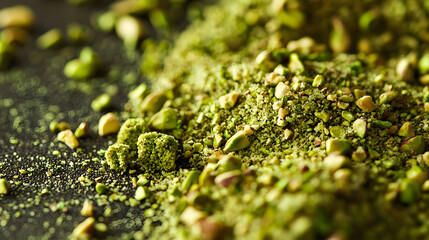 Pistachio muffins with a moist crumb, topped with crushed pistachios for a nutty and crunchy finish.