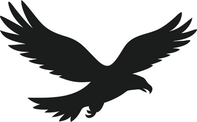 An eagle ready for fight silhouette vector 
