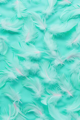 Soft feathery textures spread over tranquil background, evoking lightness, elegance, and serenity