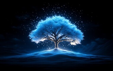 Magical Winter Tree Landscape