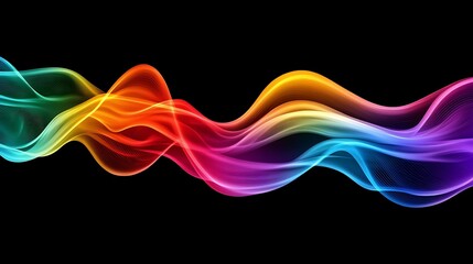 Naklejka premium Rainbow Wave Abstract Background. (2)
