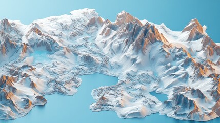 Abstract Mountain Landscape