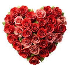 Obraz premium Heart-Shaped Red Roses: Valentine's Day