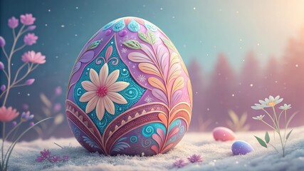 easter eggs in grass