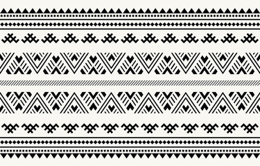 Ethnic tribal African black and white stripe  background. Seamless tribal pattern, folk embroidery, tradition geometric African ornament. Traditional design for fabric, textile, print, rug, paper