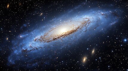 Fototapeta premium Spiral galaxy in deep space with stars. (7)