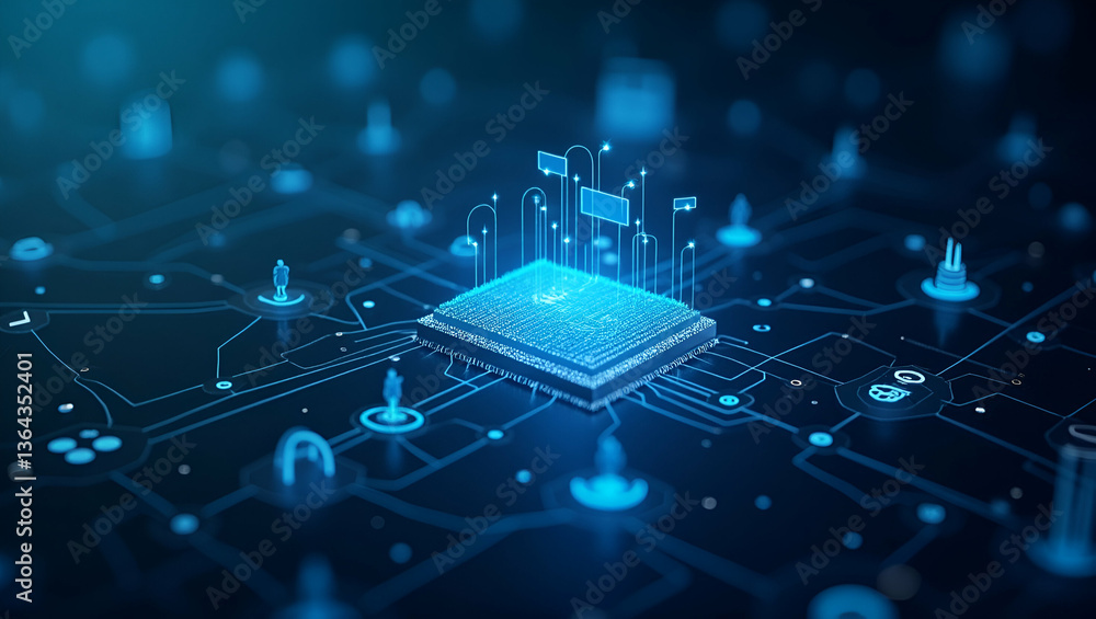 Poster flat internet of things iot smart connection control device network industry concept as internet of 