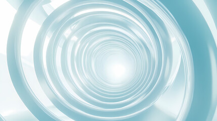 Obraz premium Abstract Light Blue Circular Tunnel