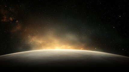Obraz premium Breathtaking panoramic view of earth from space, stunning display of planetary beauty and fragility