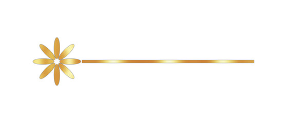 Obraz premium Classic, Elegant, and Glossy Bronze Text Divider – Isolated on White.