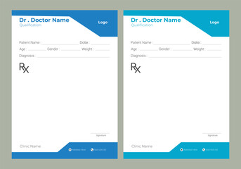   Doctor prescription notepad paper template design ©  graphicdeck