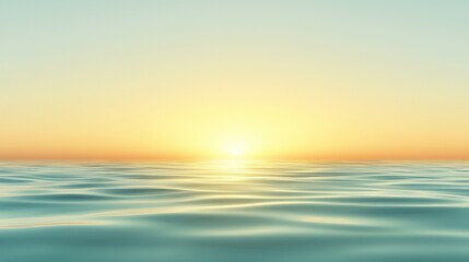 Fototapeta premium Spectacular golden sunset over tranquil ocean waves, breathtaking seascape golden