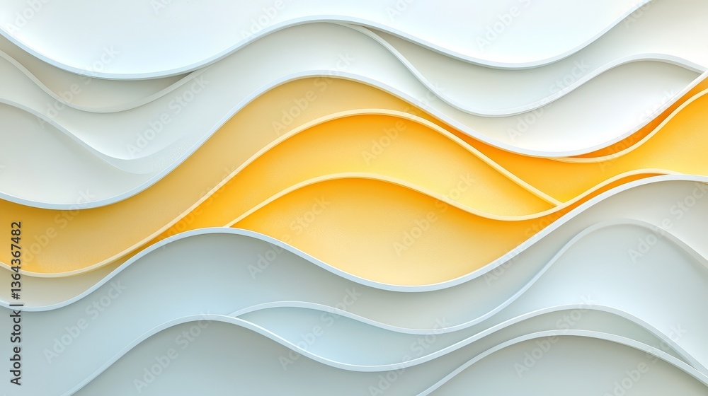 Poster abstract 3d wave background, flowing lines and dynamic shapes for modern design