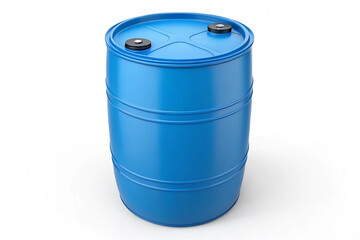 Plastic barrel blue isolated on transparent background