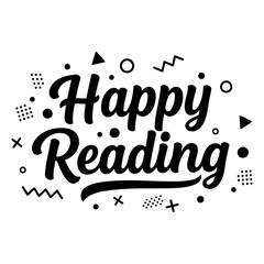 Happy Reading graphic,  marketing/education