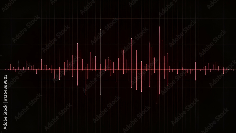 Aufkleber animation red graph white grid black background concept as animation of a red graph on a white grid 