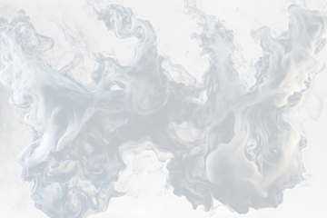 Abstract white swirls in black liquid.