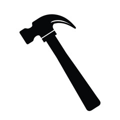Hammer vector Silhouette Icon Isolated on White Background ai generated