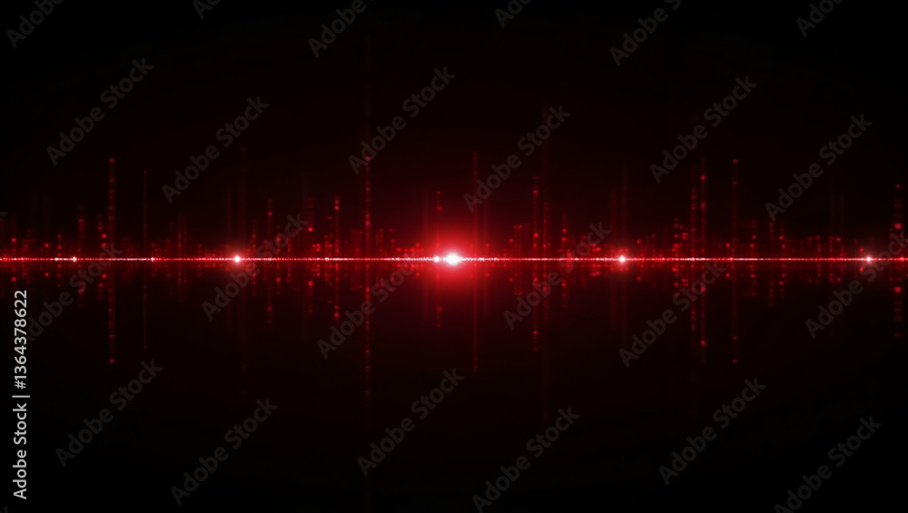 Aufkleber stunning animation of a red graph on a white grid against a black background - perfect for stock foo